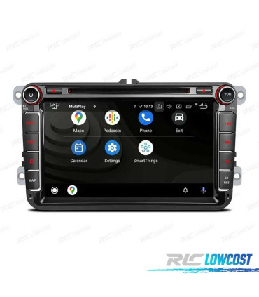 AUTO RADIO ANDROID 11 LCD TÁCTIL 8" VOLKSWAGEN VW PARA SEAT Y SKODA CARPLAY FULL RCA