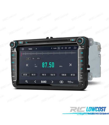 AUTO RADIO ANDROID 11 LCD TÁCTIL 8" VOLKSWAGEN VW PARA SEAT Y SKODA CARPLAY FULL RCA