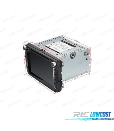 AUTO RADIO ANDROID 11 LCD TÁCTIL 8" VOLKSWAGEN VW PARA SEAT Y SKODA CARPLAY FULL RCA