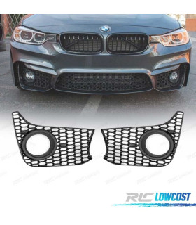 GRELHAS DE FARÓIS DE NEVOEIRO BMW F30 F31 11-15 LOOK M3 PRETAS