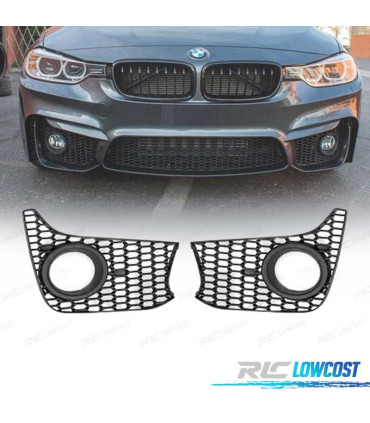 GRELHAS DE FARÓIS DE NEVOEIRO BMW F30 F31 11-15 LOOK M3 PRETAS