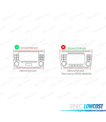 AUTO RÁDIO GPS ANDROID 11 PARA MERCEDES CLK A209 C209 02-09