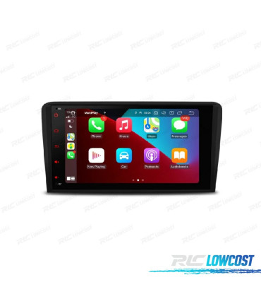 AUTO RÁDIO GPS ANDROID 12 PARA AUDI A3 S3 RS3