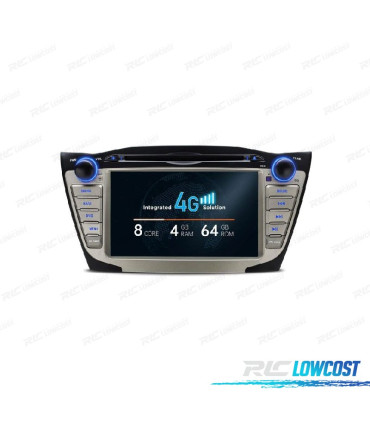 AUTO RÁDIO GPS ANDROID 12 PARA HYUNDAI IX35 TUCSON 09-15