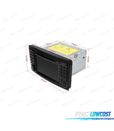 AUTO RÁDIO GPS ANDROID 12 CLASSE ML W164 GL X164 PARA MERCEDES