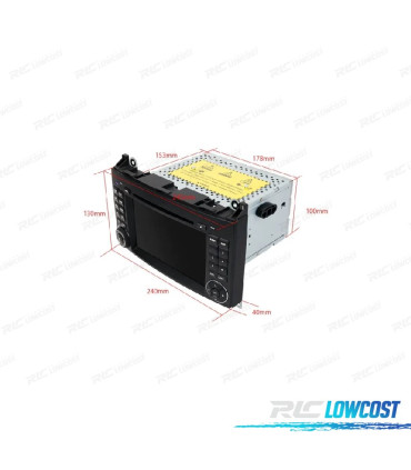 AUTO RÁDIO GPS ANDROID 11 PARA MERCEDES A B VITO VIANO SPRINTER