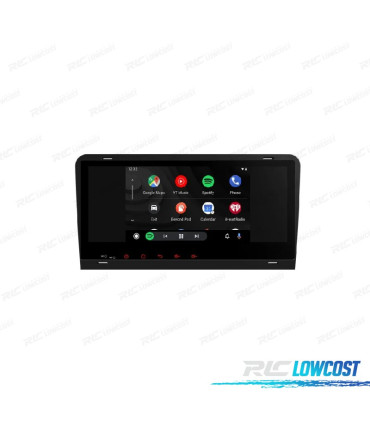 AUTO RÁDIO GPS ANDROID 12 PARA AUDI A3 S3 RS3