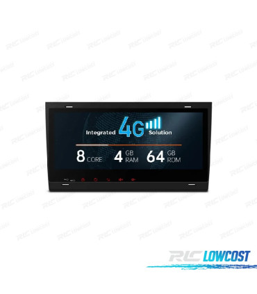 AUTO RÁDIO GPS ANDROID 12 PARA AUDI A4 S4 RS4 SEAT EXEO