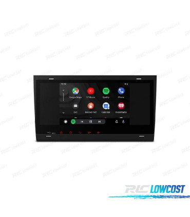 AUTO RÁDIO GPS ANDROID 12 PARA AUDI A4 S4 RS4 SEAT EXEO