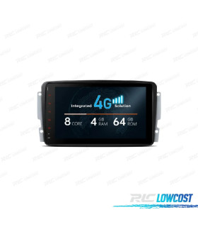 AUTO RÁDIO GPS ANDROID 13 PARA MERCEDES W168 C W203 CLK W209 G W463 VITO VIANO W639