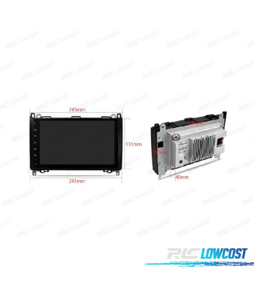 AUTO RÁDIO GPS ANDROID 10 PARA MERCEDES A B VITO VIANO SPRINTER 9"