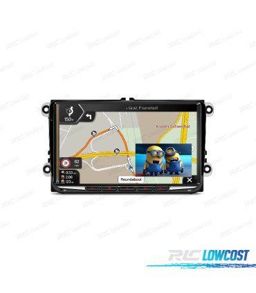 AUTO RÁDIO GPS ANDROID 14 VOLKSWAGEN VW PARA SEAT SKODA