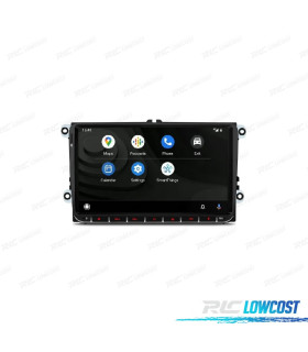 AUTO RÁDIO GPS ANDROID 12 VOLKSWAGEN VW PARA SEAT SKODA