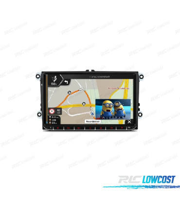 AUTO RÁDIO GPS ANDROID 12 VOLKSWAGEN VW PARA SEAT SKODA