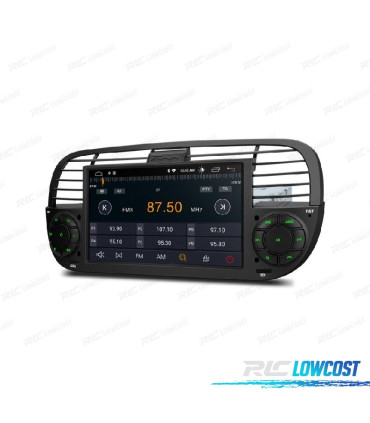 AUTO RÁDIO GPS ANDROID 12 PARA FIAT 500 07-15