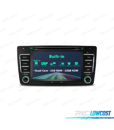 AUTO RÁDIO GPS ANDROID 12 PARA SKODA OCTAVIA YETI 08-14