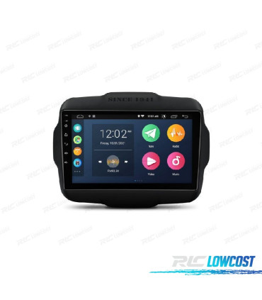 AUTO RÁDIO GPS ANDROID 12 PARA JEEP RENEGADE 15-20