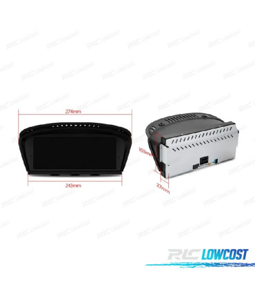 AUTO RÁDIO GPS ANDROID 14 BMW SERIE 3 E90 E91 E92 E93 SERIE 5 E60 E61 E63 E64 05-08 CCC