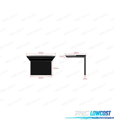 ECRÃ TEJADILHO TECTO UNIVERSAL ANDROID 9 TOUCHSCREEN