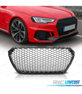 GRELHA FRONTAL AUDI A4 B9 15-19 LOOK RS PRETO MATE
