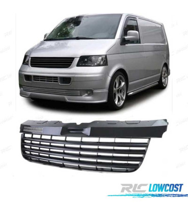 GRELHA FRONTAL VOLKSWAGEN VW T5 TRANSPORTER 04-09 PRETO BRILHANTE