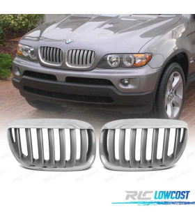 GRELHAS DESPORTIVAS BMW X5 E53 LCI 04-06 TITAN LOOK CINZA CROMADO