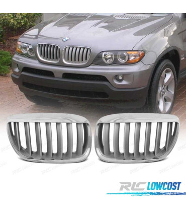 GRELHAS DESPORTIVAS BMW X5 E53 LCI 04-06 TITAN LOOK CINZA CROMADO