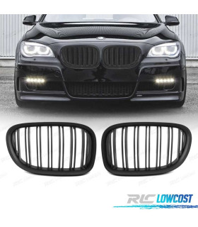GRELHAS DESPORTIVAS BMW SERIE 7 F01 09-12 BARRA DUPLA PRETO MATE
