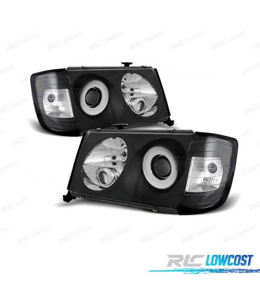 FARÓIS MERCEDES E W124 85-93 FUNDO PRETO