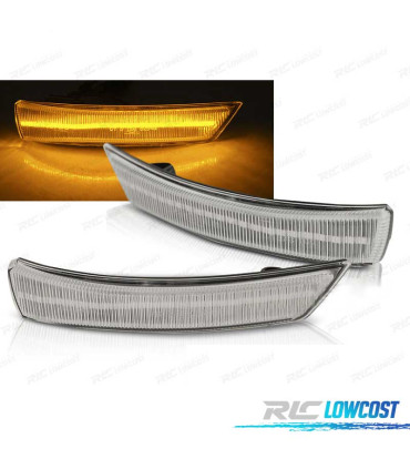 PISCAS LED ESPELHO FORD FOCUS MK2 MK3 MONDEO MK4 DINAMICOS BRANCO