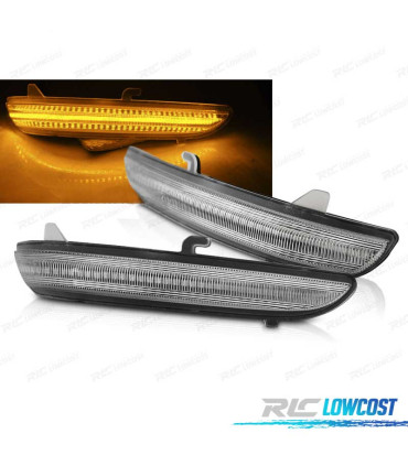 PISCAS ESPELHO LED DINÁMICOS PEUGEOT 208 2008 CITROEN C3 BRANCO