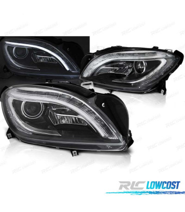 FARÓIS LED DINÁMICO MERCEDES CLASE M W166 11-15 PRETO