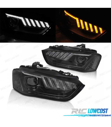 FARÓIS XENON LED DINÁMICO AUDI A4 B8 12-15 PRETO