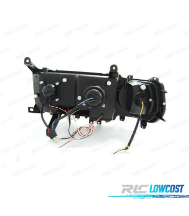 FARÓIS TOYOTA LAND CRUISER FJ 80 90-97 ANGEL EYES PRETO