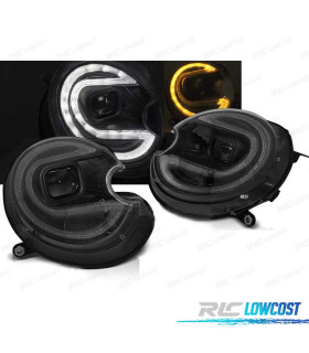 FARÓIS XENON LED MINI COOPER 06-14 PRETO