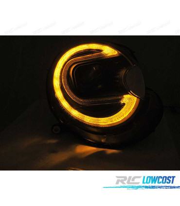 FARÓIS XENON LED MINI COOPER 06-14 PRETO