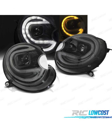 FARÓIS LED MINI COOPER 06-14 PRETO