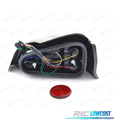 FAROLINS TRASEIROS PEUGEOT 106 96-03 VERMELHO BRANCO