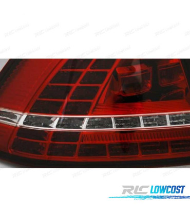 FAROLINS TRASEIROS LED DINÁMICO VW GOLF 7 12-17 LOOK GTI VERMELHO BRANCO