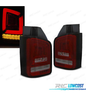 FAROLINS TRASEIROS LED DINÁMICO VOLKSWAGEN VW T6 TR 15-19 VERMELHO FUMADOS