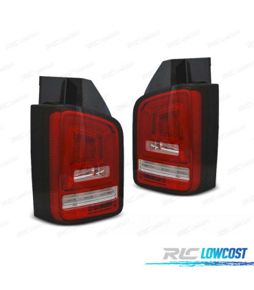 FAROLINS TRASEIROS LED DINÁMICO VOLKSWAGEN VW T6 TR 15-19 VERMELHO BRANCO