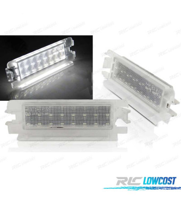 LUZES DE MATRICULA LED RENAULT CLIO II 01-04 DACIA LOGAN 04-12 SANDERO 08-12