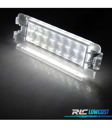 LUZES DE MATRICULA LED RENAULT CLIO II 01-04 DACIA LOGAN 04-12 SANDERO 08-12