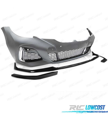 PARA-CHOQUES FRONTAL BMW G20 G21 19- LOOK M 340 PERFORMANCE PDC PRETO BRILHANTE