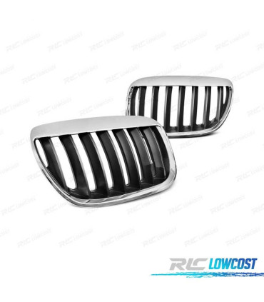 GRELHA BMW X5 E53 LCI 04-06 CROMADO PRETO MATE