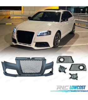 PARA-CHOQUES FRONTAL AUDI A3 8P 08-12 LOOK RS3 PDC + NEVOEIRO