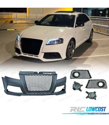 PARA-CHOQUES FRONTAL AUDI A3 8P 08-12 LOOK RS3 PDC + NEVOEIRO