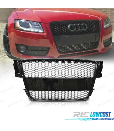 GRELHA FRONTAL AUDI A5 07-11 LOOK RS PRETO BRILHANTE
