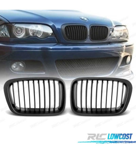 GRELHAS FRONTAIS BMW E46 BERLINA TOURING 98-01 PRETO MATT