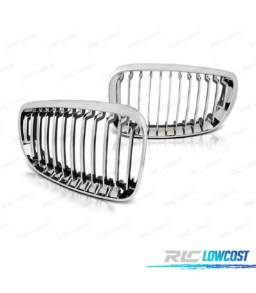 GRELHAS FRONTAIS BMW E87 04-07 CROMADAS